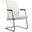 Aleen Series Guest Office Chair In White Leather