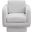 Alessandra Chenille Fabric Swivel Accent Chair In Cream