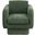 Alessandra Chenille Fabric Swivel Accent Chair In Green