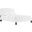 Alessi Performance Velvet Full Platform Bed In White