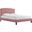 Alessi Performance Velvet Queen Platform Bed In Dusty Rose MOD-6283-DUS