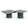 Alessia Coffee Table Set Of 2 In Obsidian Green
