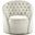 Alessio Velvet Accent Chair In Cream
