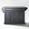 Alexandria Granite Top Full Size Kitchen Island/Cart In Black and Gray