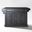 Alexandria Granite Top Full Size Kitchen Island/Cart In Black