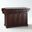 Alexandria Granite Top Full Size Kitchen Island/Cart In Mahogany and Gray