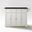 Alexandria Granite Top Full Size Kitchen Island/Cart In White and Black