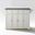 Alexandria Granite Top Full Size Kitchen Island/Cart In White and Gray