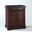 Alexandria Granite Top Portable Kitchen Island/Cart In Black and Mahogany