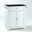 Alexandria Granite Top Portable Kitchen Island/Cart In White and Black
