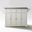 Alexandria Stainless Steel Top Full Size Kitchen Island/Cart In White