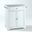 Alexandria Stainless Steel Top Portable Kitchen Island/Cart In White