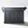 Alexandria Stone Top Full Size Kitchen Island/Cart In Black and White