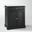 Alexandria Stone Top Portable Kitchen Island/Cart In Black and White