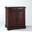 Alexandria Stone Top Portable Kitchen Island/Cart In Mahogany and White