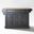 Alexandria Wood Top Full Size Kitchen Island/Cart In Black and Natural