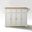 Alexandria Wood Top Full Size Kitchen Island/Cart In White and Natural