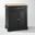 Alexandria Wood Top Portable Kitchen Island/Cart In Black and Natural