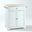 Alexandria Wood Top Portable Kitchen Island/Cart In White and Natural