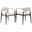 Alexis Fabric Upholstered Dining Arm Chair Set of 2 In Beige