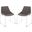 Alexis Matte Ash Gray Mid Century Dining Chair Set of 2