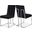 Alexis Velvet Dining Chair Set of 2 In Black