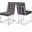 Alexis Velvet Dining Chair Set of 2 In Grey