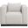 Alfie Linen Textured Fabic Chair In Beige