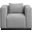 Alfie Linen Textured Fabic Chair In Grey