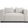 Alfie Linen Textured Fabric Loveseat In Beige