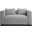 Alfie Linen Textured Fabric Loveseat In Grey