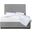Alfie Textured Fabric Full Bed In Grey Linen