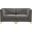 Alina Velvet 2 Seater Modular Sofa with Arm Support In Grey