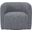 Aline Chenille Fabric Swivel Chair In Grey