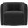 Aline Velvet Fabric Swivel Chair In Grey