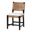 Alise Wood and Seagrass Dining Chair In Dark Brown and Natural