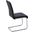 Alison Faux Leather Chrome Dining Side Chair Set of 2 In Black