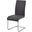 Alison Faux Leather Chrome Dining Side Chair Set of 2 In Gray