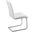 Alison Faux Leather Chrome Dining Side Chair Set of 2 In White