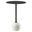 Aliza Marble Round Side Table In White and Black