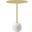 Aliza Marble Round Side Table In White and Brass