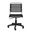 Allison Bungie Flat Low Back Office Chair In Black and Aluminum