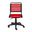 Allison Bungie Flat Low Back Office Chair In Red