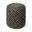 Allium Handwoven Wool Cylindrical Pouf In Dark Gray