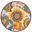 Aloha 4' x 4' Round Contemporary Rug In Multicolor