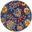 Aloha 5'3" x 5'3" Round Outdoor Rug In Navy Multi