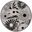 Aloha 7'10" x 7'10" Round Contemporary Rug In Black White
