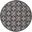 Aloha 7'10" x 7'10" Round Contemporary Rug In Black White
