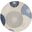 Aloha 7'10" x 7'10" Round Modern Rug In Blue Grey