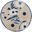 Aloha 7'10" x 7'10" Round Contemporary Rug In Blue Grey